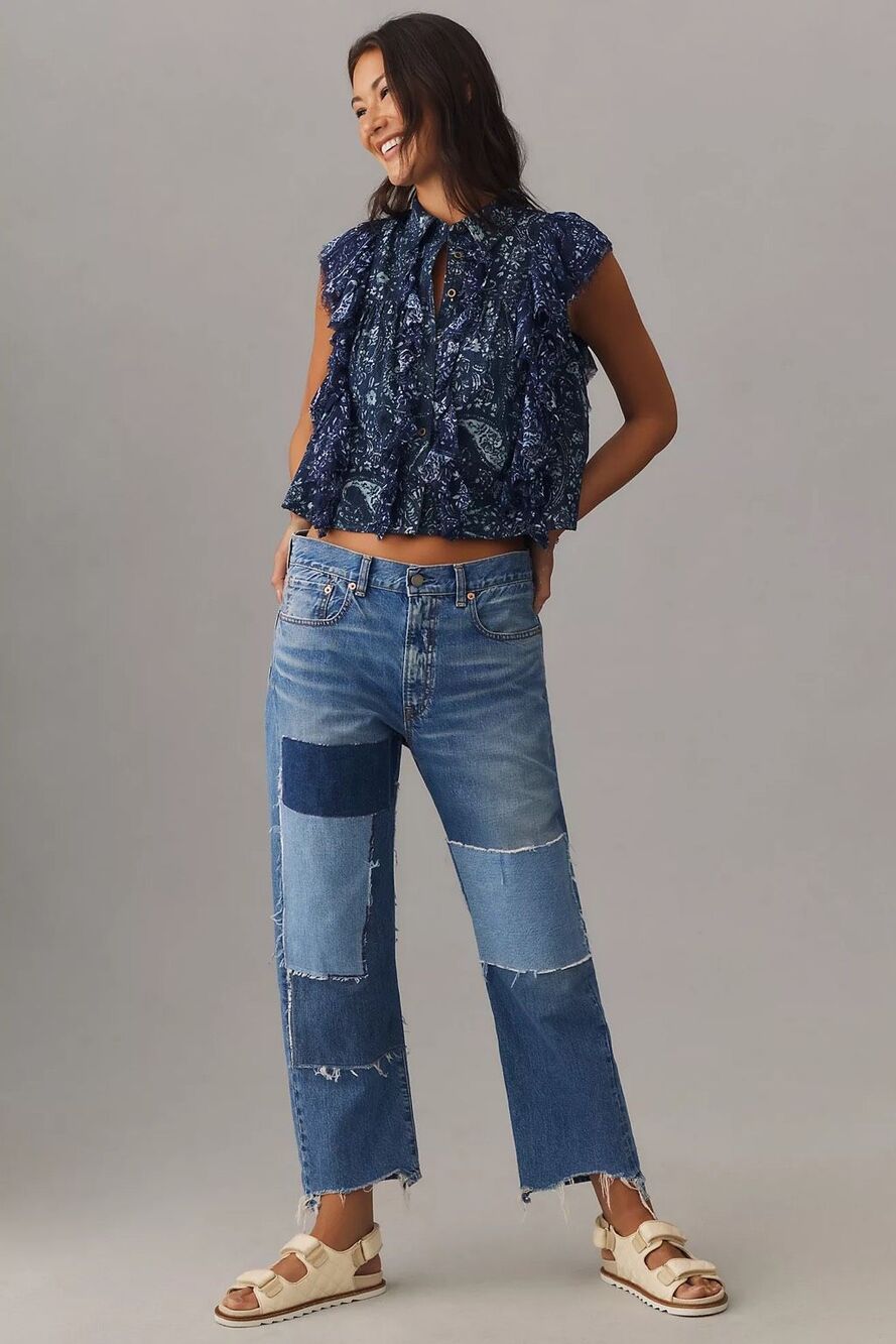 Anthropologie Pilcro Sleeveless Buttondown Sz Large Blouse